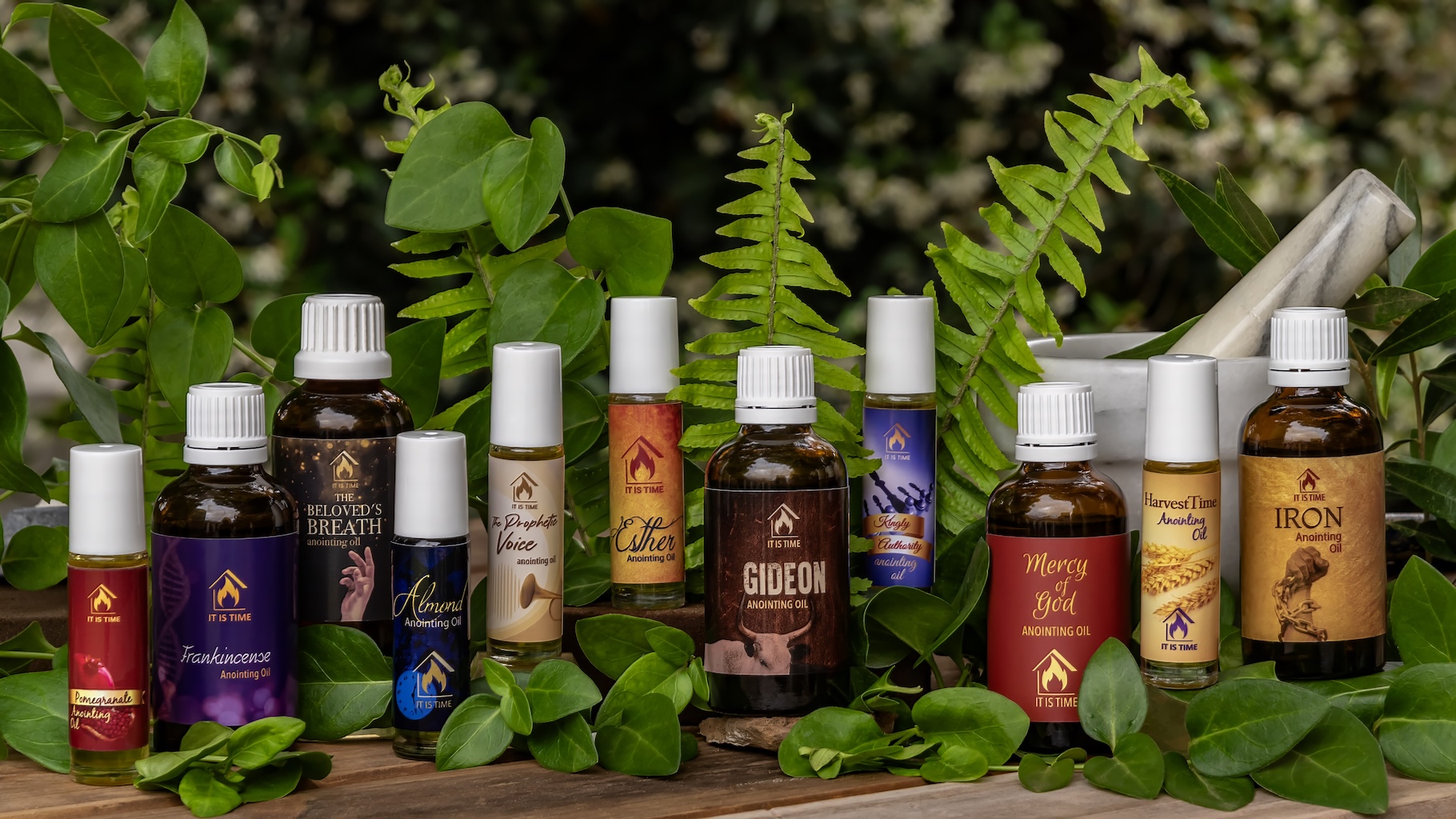 It Is Time candles and anointing oils